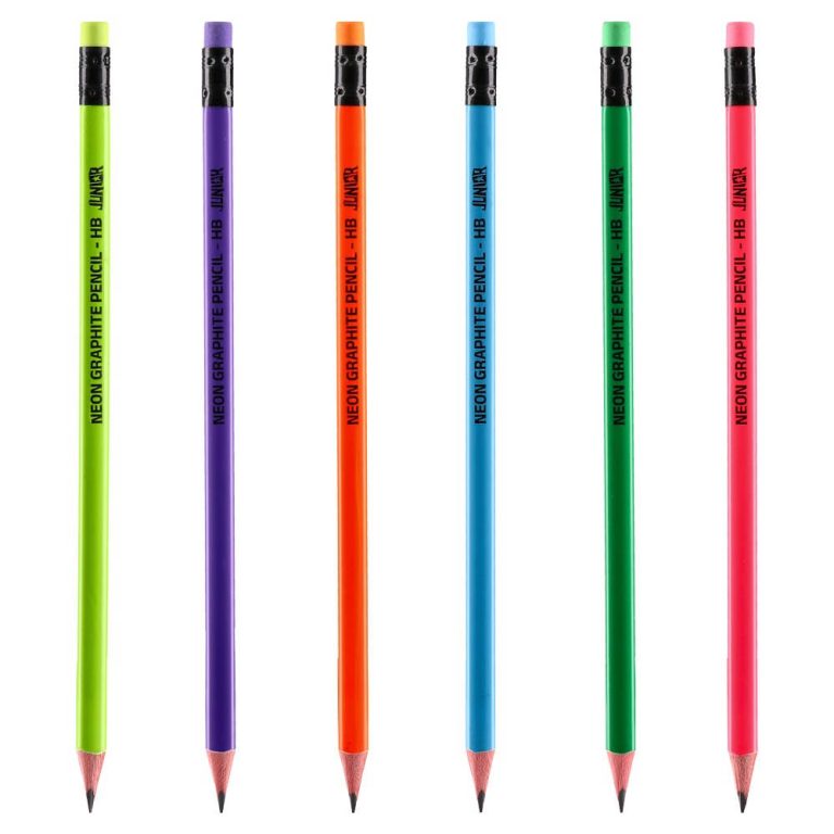Neon, pencil with eraser, HB