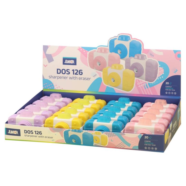Dos 126, sharpener with eraser, camera, mix thumbnail 2