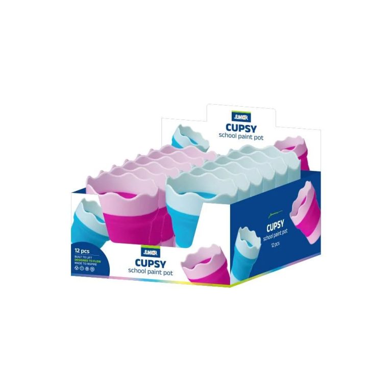 Cupsy, school paint pot, plastic, blue thumbnail 2