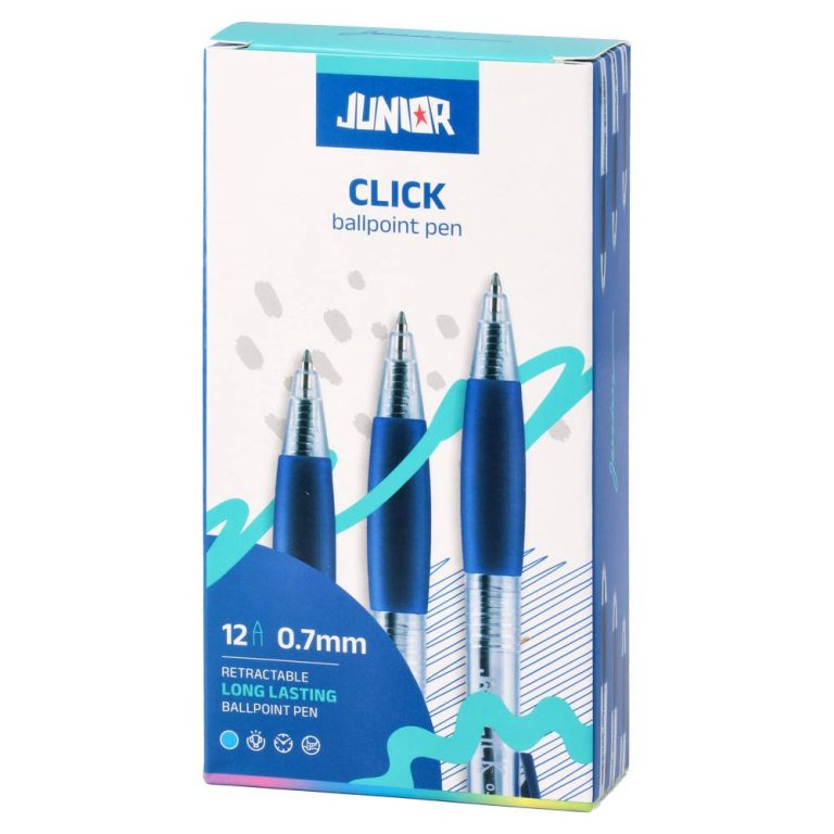 Click, ballpoint pen, blue, 0.7mm