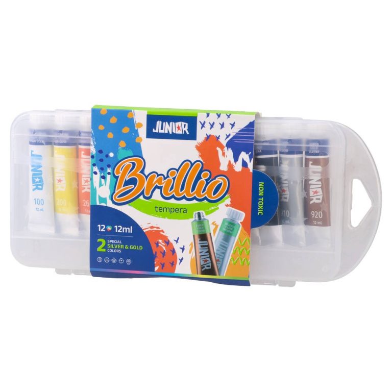 Brillio box, tempera, 12ml, 12pcs