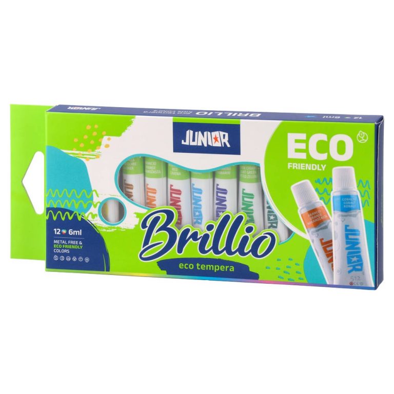 Brillio eco, tempera, 6ml, 12pcs