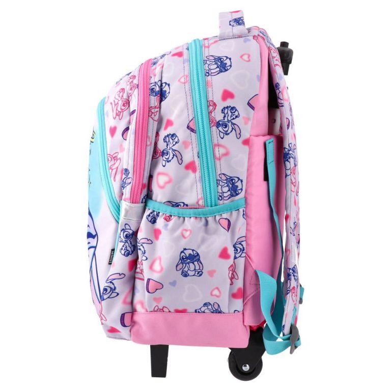 Trolley, backpack with wheels, Stitch, Cute thumbnail 2