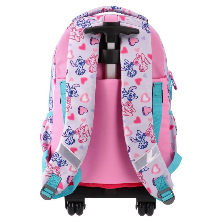 Trolley, backpack with wheels, Stitch, Cute thumbnail 3